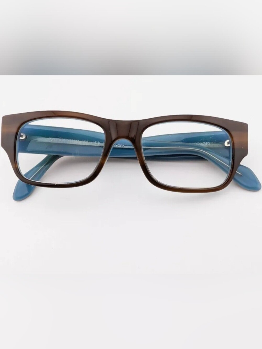 Morganthal Fredericks  Glasses Brown with Blue Temples